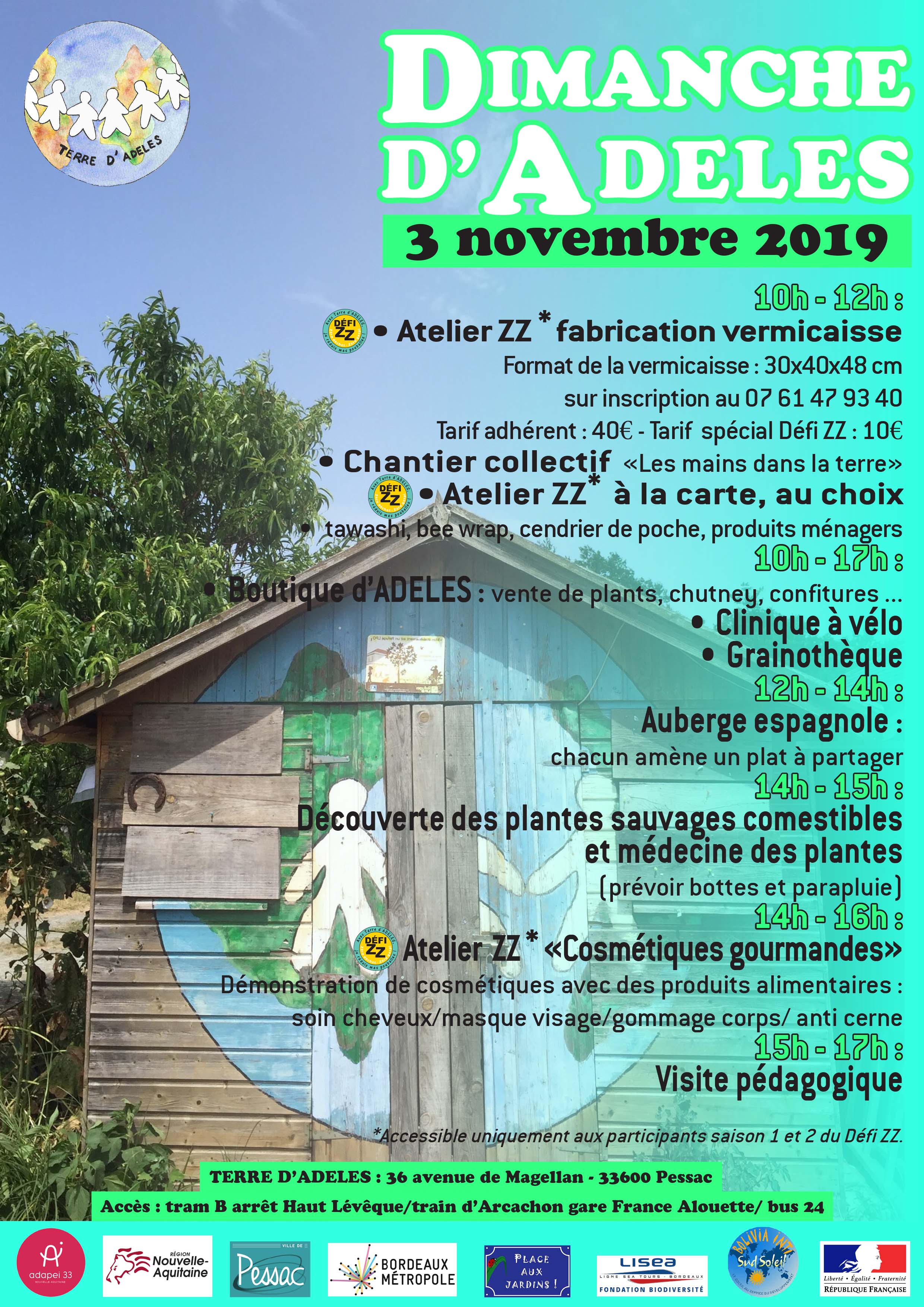 Télécharger l'affiche du dimanche d'ADELES du 3 novembre 2019