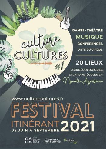 Affiche festival « Culture Cultures » de juin à septembre 2021